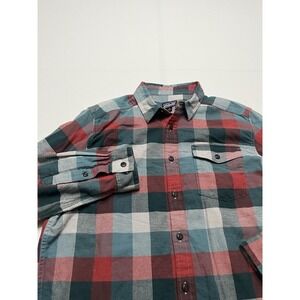 Patagonia Men's Long Sleeve Plaid Check Organic Cotton Flannel Button Up M